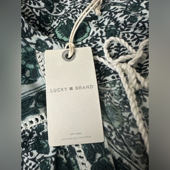 Lucky Brand Women's Bohemian Peasant Floral Print Blouse Size Medium NWT! - Picture 5 of 5